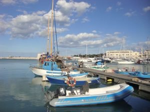 De jachthaven in Trani aan de Adriatische Zee